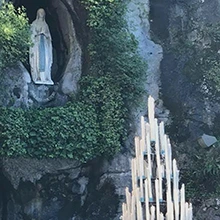 Light of the Grotto of apparition Lourdes, France